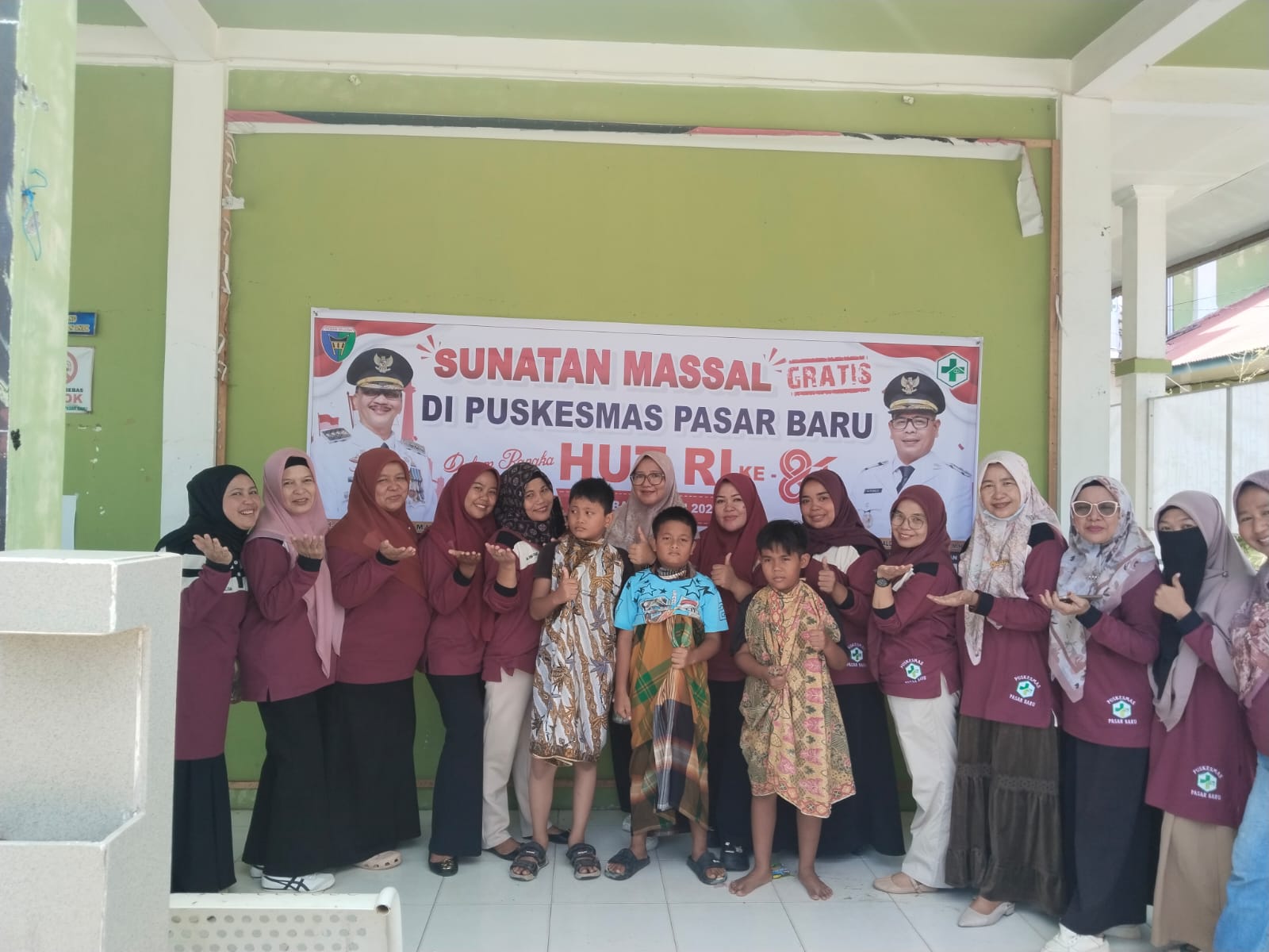 Sunatan massal di UPT Puskesmas Pasar Baru 